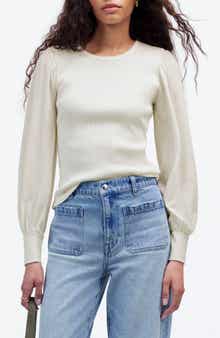 Madewell Puff Sleeve Rib Top