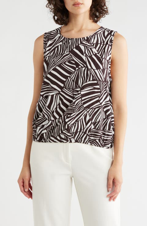 Sleeveless Bubble Hem Top