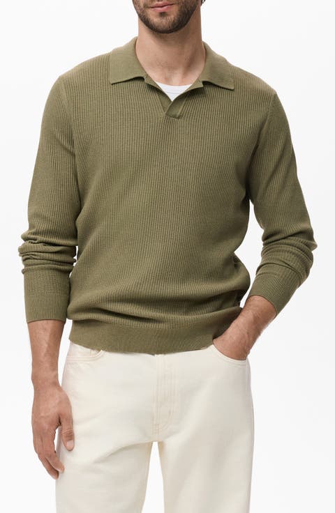 Johnny Collar Rib Polo Sweater