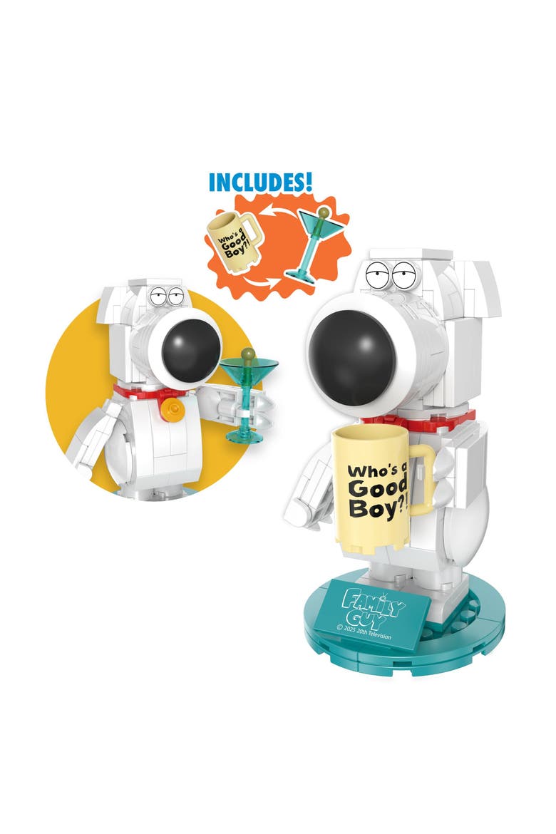 Family Guy Brian Griffin Building Set, Alternate, color, Red