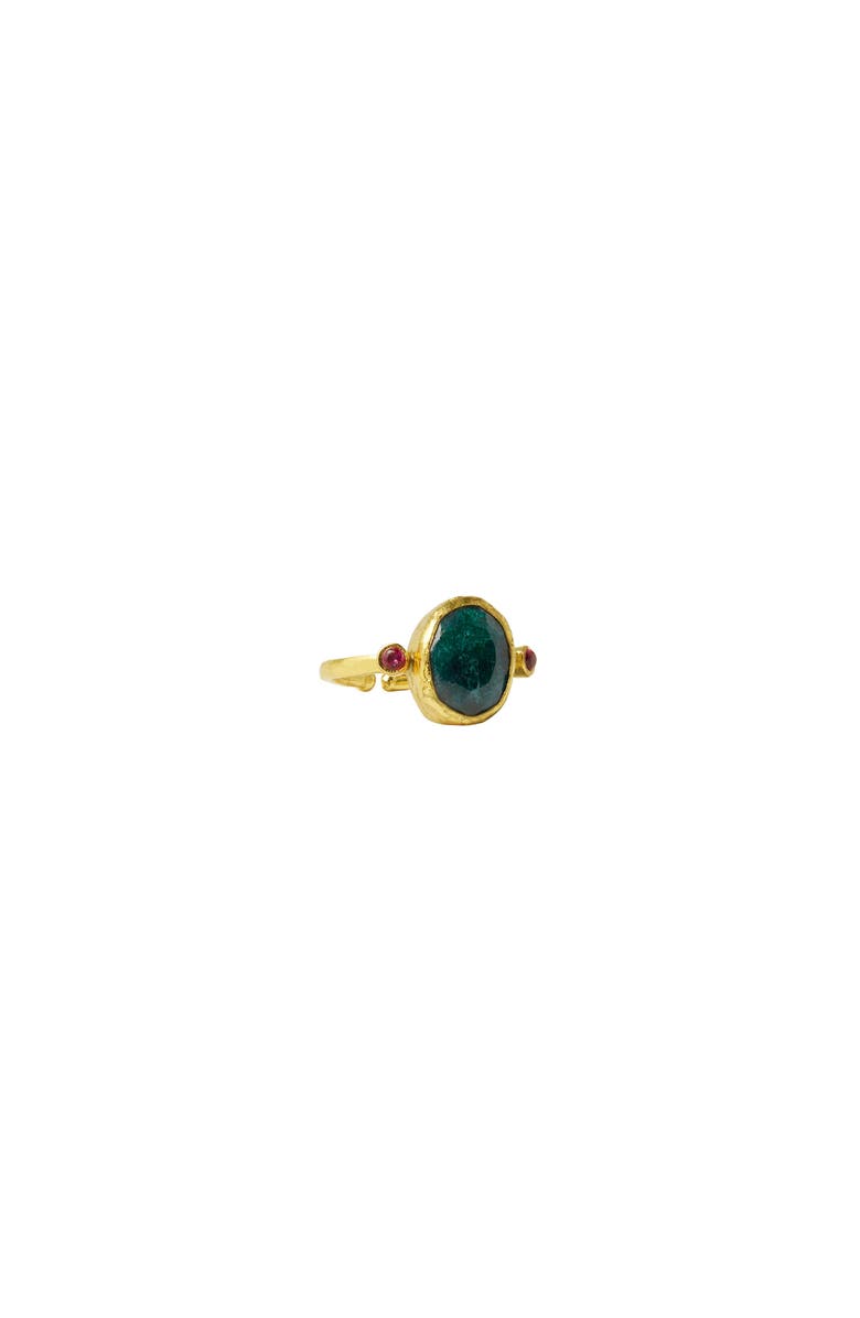 Ottoman Hands Lucia Cocktail Ring, Main, color, Emerald