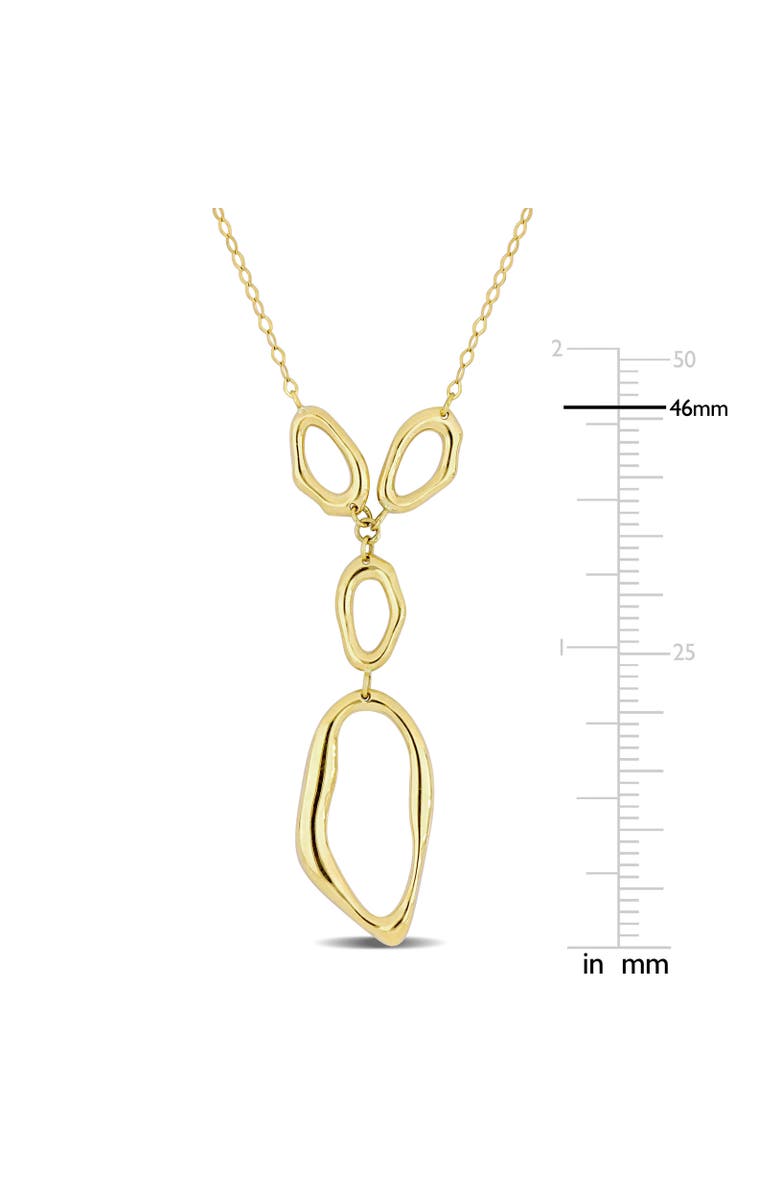 Julianna B. Abstract Shape Lariat Necklace 10k, Alternate, color, 10K Yellow Gold