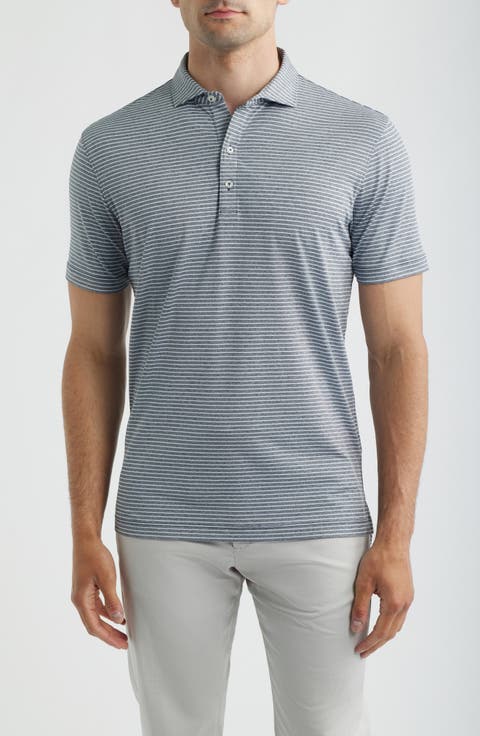 Michael Stripe Performance Golf Polo