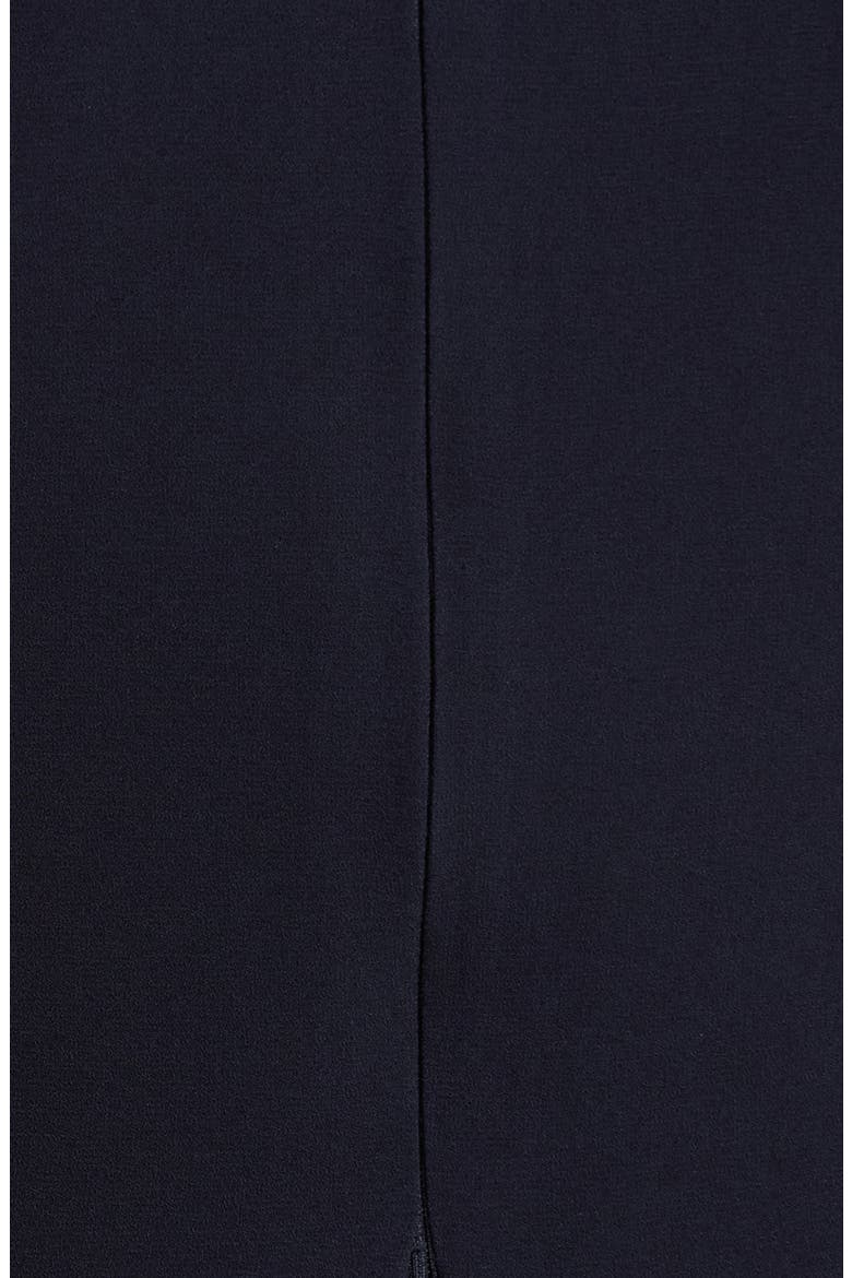 Scallop Stretch Crepe Maxi Dress, Alternate, color, NAVY