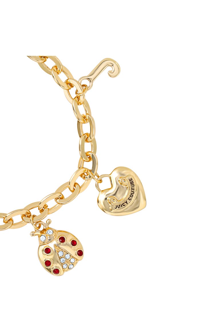 Pearl & Icon Charm Bracelet, Gold-Tone Link with Faux Pearls, Alternate, color, Gold