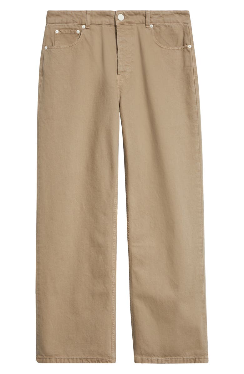 AMI PARIS Large Fit Wide Leg Jeans, Alternate, color, Beige Taupe