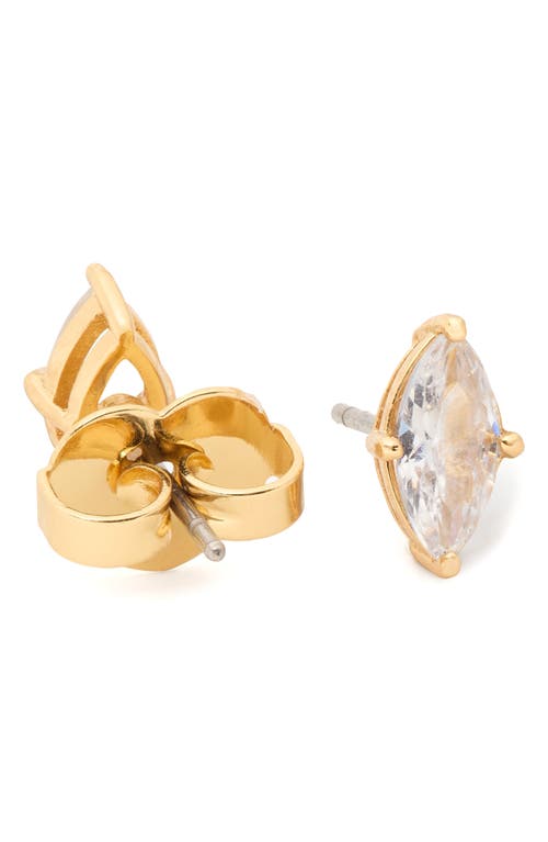 Kate Spade New York Marquise Cut Solitaire Stud Earrings In Gold