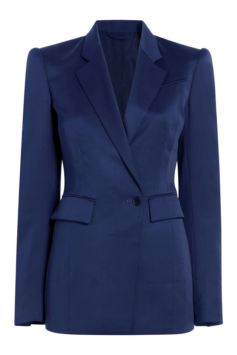 SEAMED WAIST JACKET, Alternate, color, NAVY