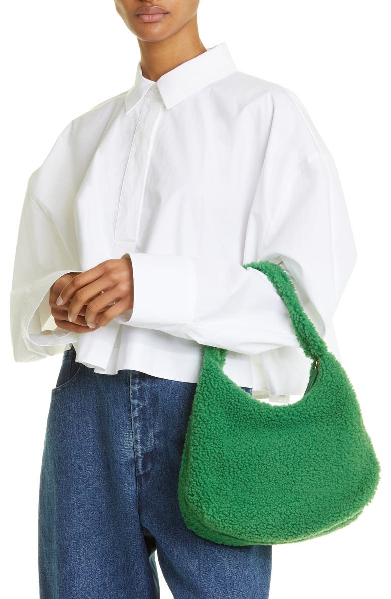 Mansur Gavriel Soft Candy Genuine Shearling Shoulder Bag, Alternate, color,