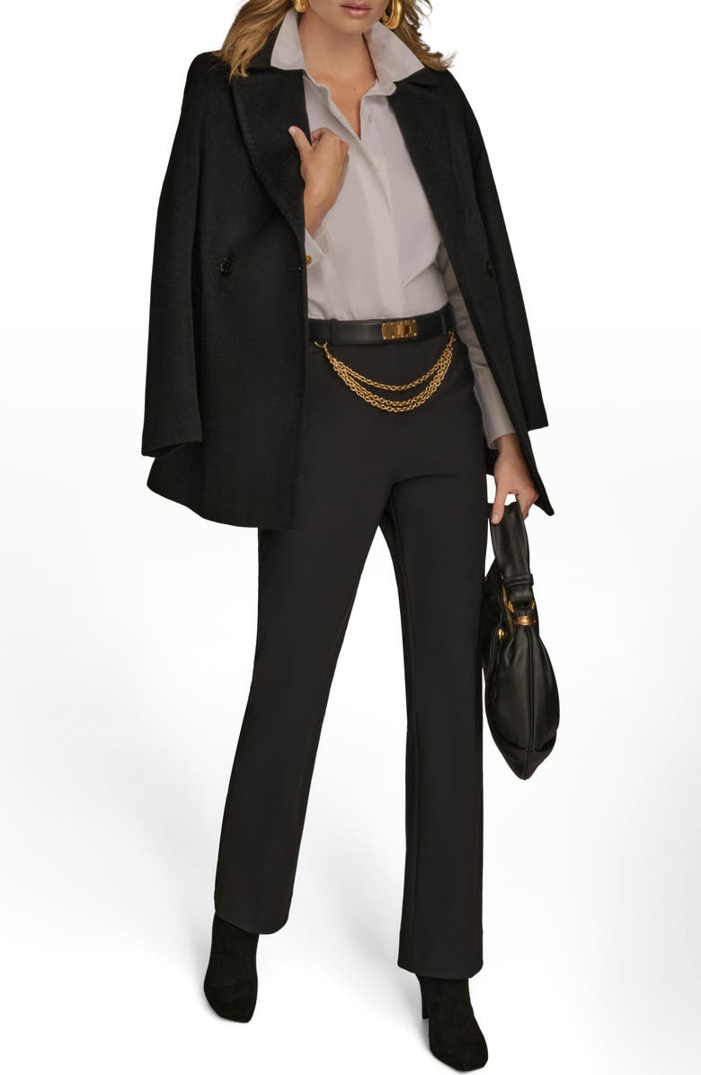 Donna Karan New York Double Breasted Blazer Coat, Alternate, color, Black