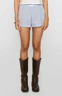 Princess Polly Sincar Stripe Cotton Blend Boxer Shorts