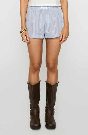 Princess Polly Sincar Stripe Cotton Blend Boxer Shorts