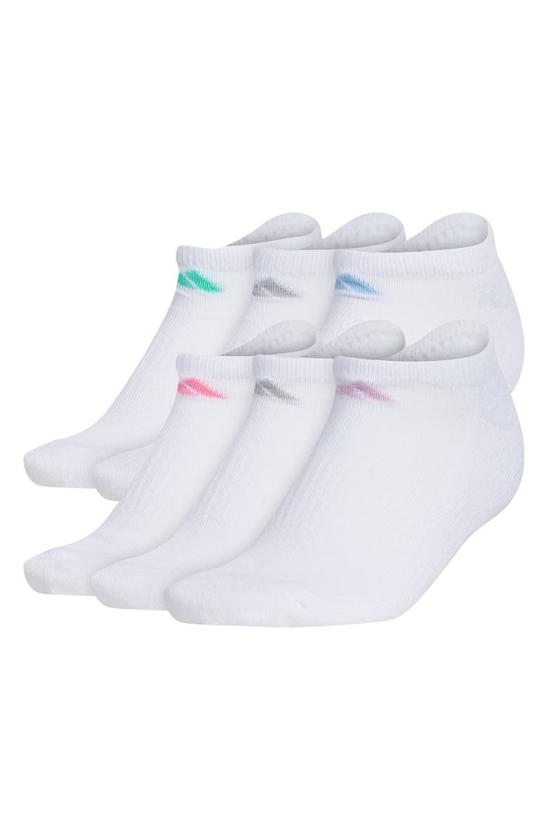 adidas Athletic Cushion Socks - Pack of 6, Main, color, White