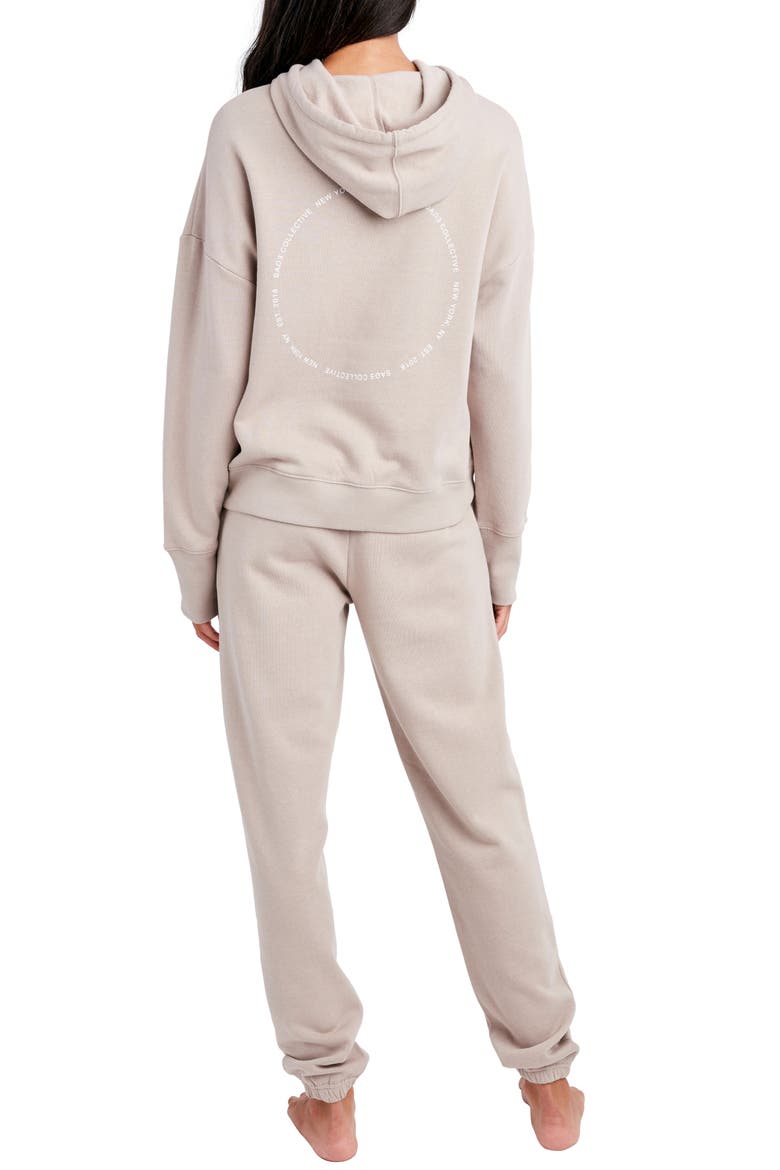 Inspired Extended Cuff Pullover Hoodie, Alternate, color, DUNE