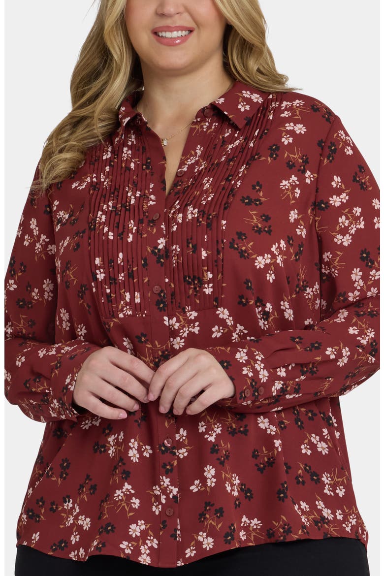 Floral Tuxedo Button-Up Shirt, Main, color, BIENVENUE