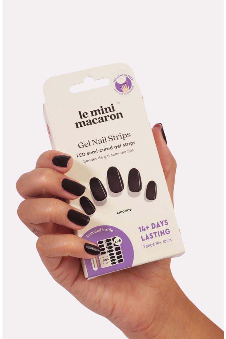 Gel Nail Strips Kit, Alternate, color, LICORICE