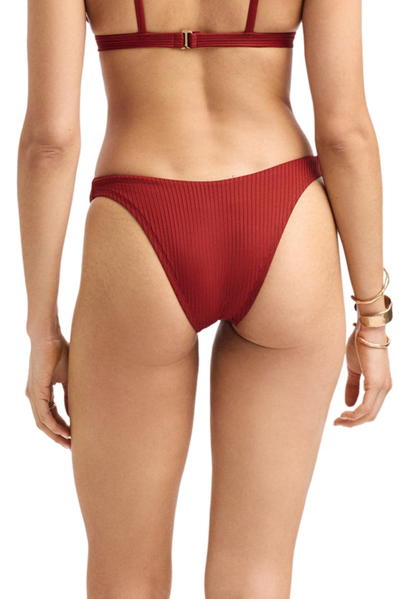 California High Leg Bikini Bottoms, Alternate, color, DEEP MADDER