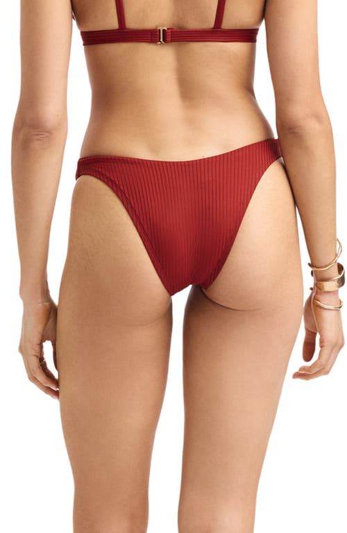 Vitamin A ® California High Leg Bikini Bottoms In Burgundy