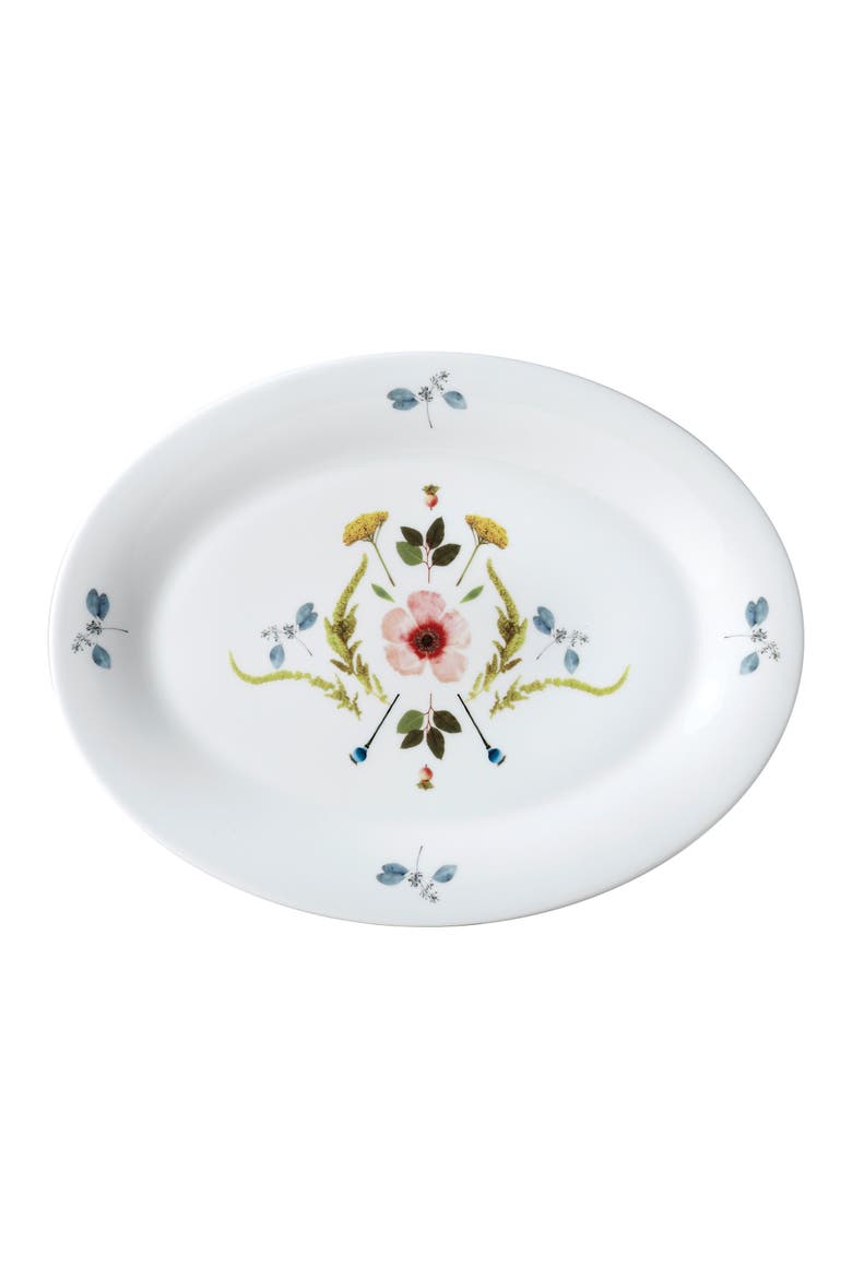 Scandinavian Floral Oval Platter, Main, color, Multi