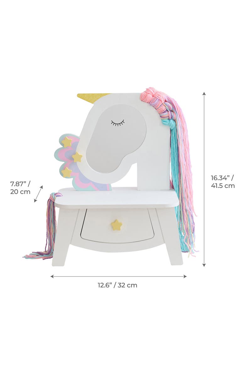Teamson Kids Dreamy Kid Unicorn Vanity Playset, Alternate, color, Multi