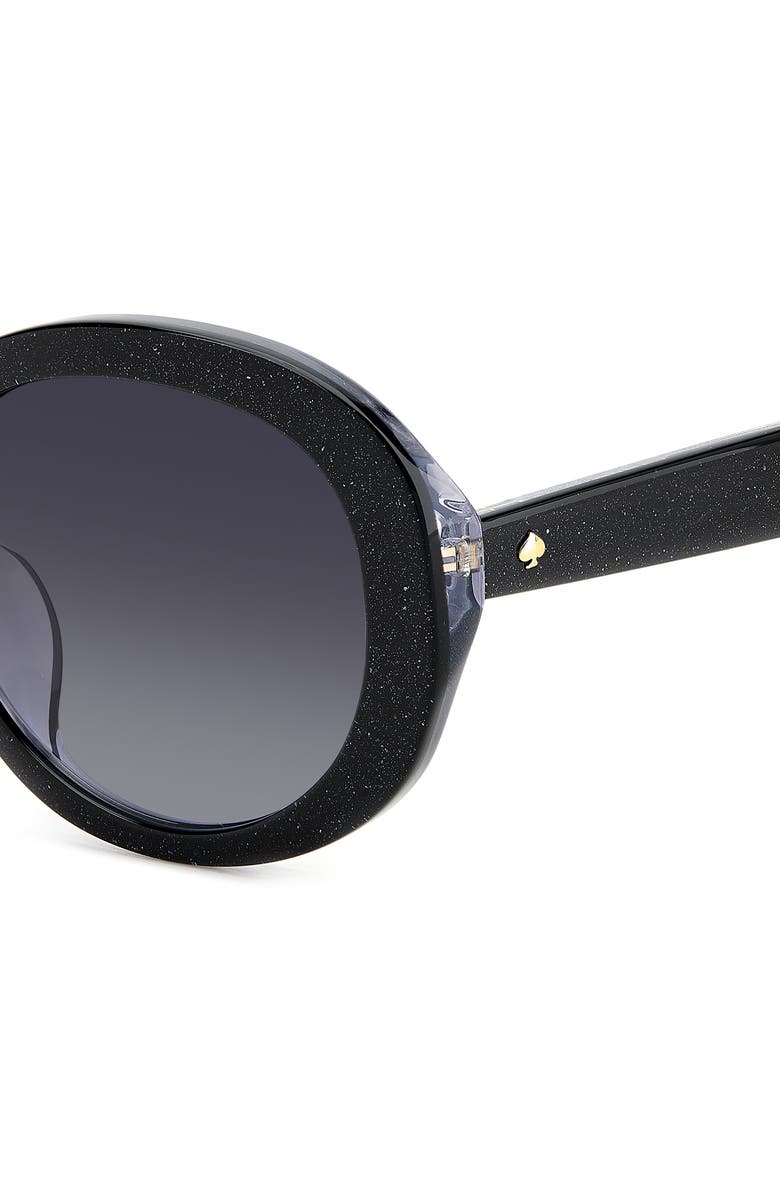 Kate Spade New York avah 56mm gradient round sunglasses, Alternate, color, Black/ Grey Shaded