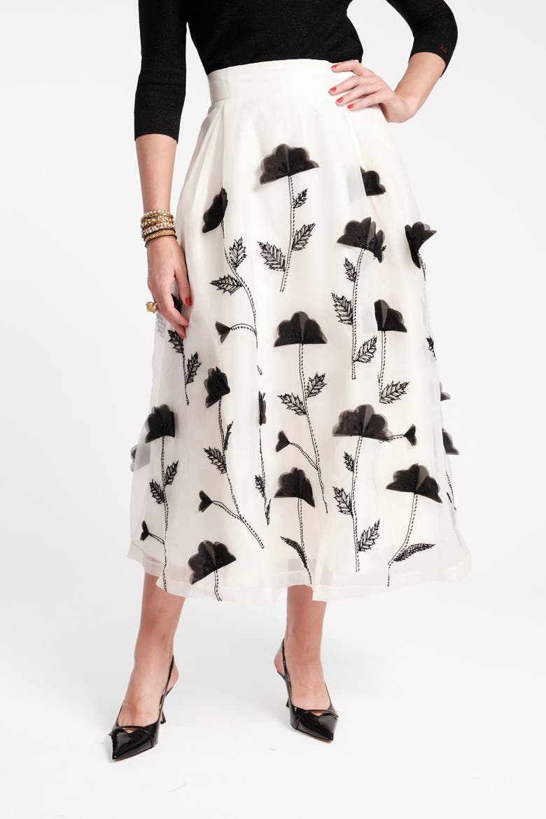 Shea Maxi Skirt, Alternate, color, White/Black