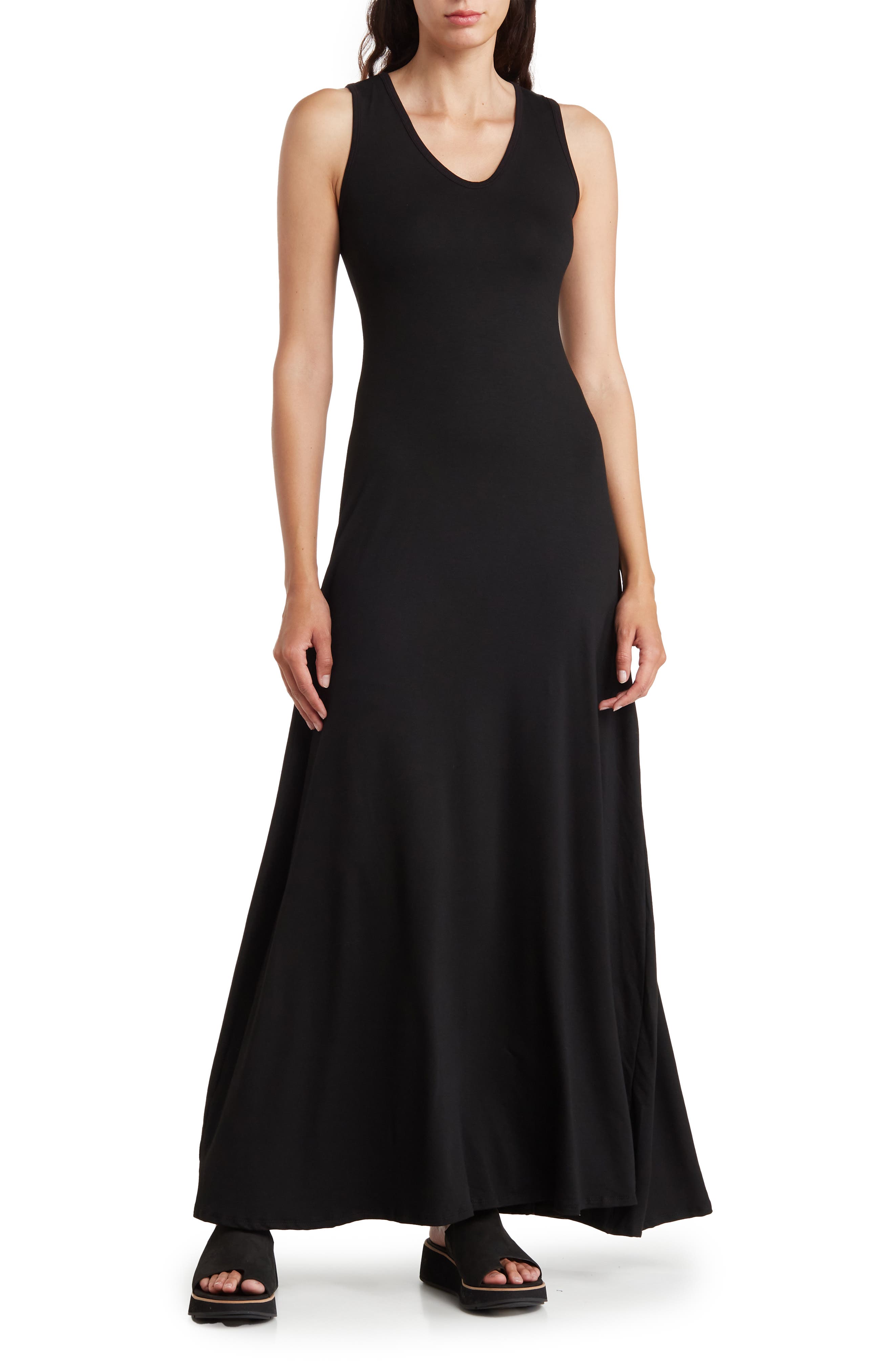 GO COUTURE V-Neck Sleeveless Maxi Dress