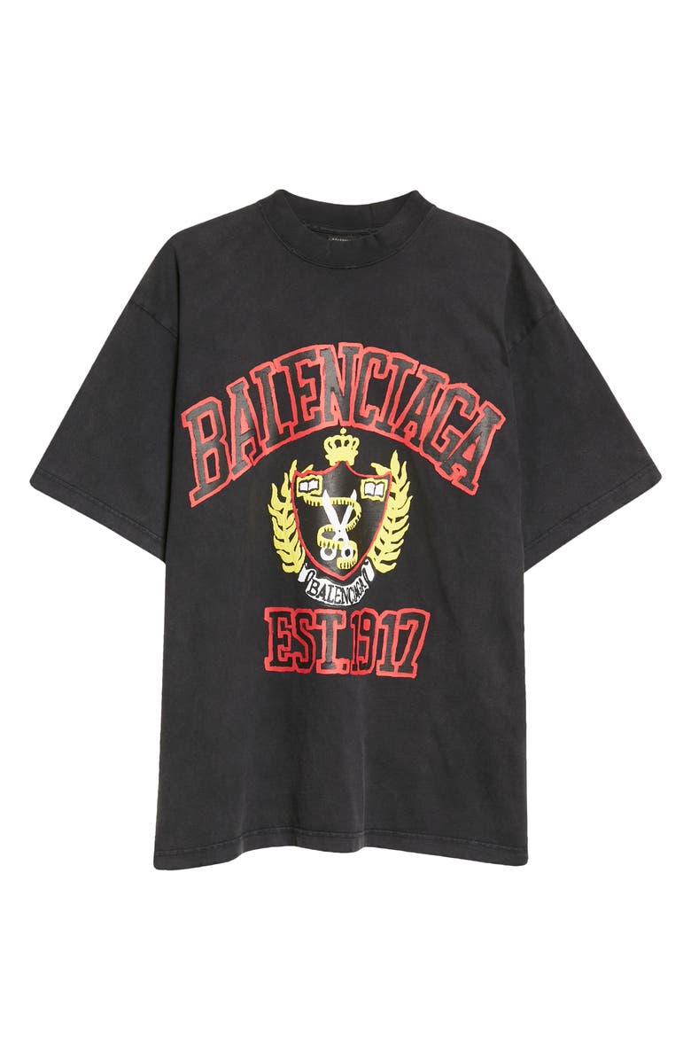 Balenciaga DIY College Logo Cotton Graphic T-Shirt, Alternate, color, 