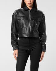 PHILIPP PLEIN Boxy Cargo Bomber Plein Deluxe Signature Women