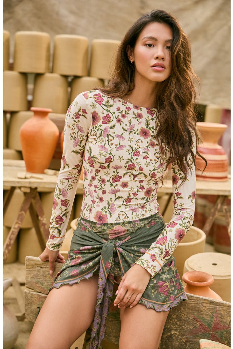 Aranxa Aura Cover-Up Skirt, Alternate, color, GREEN
