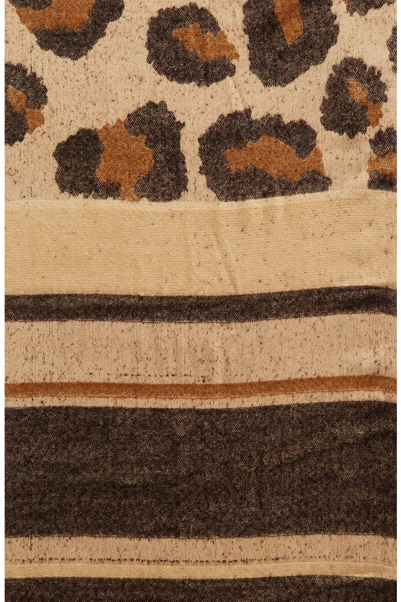 Mixed Leopard Pattern Scarf, Alternate, color, BROWN MULTI