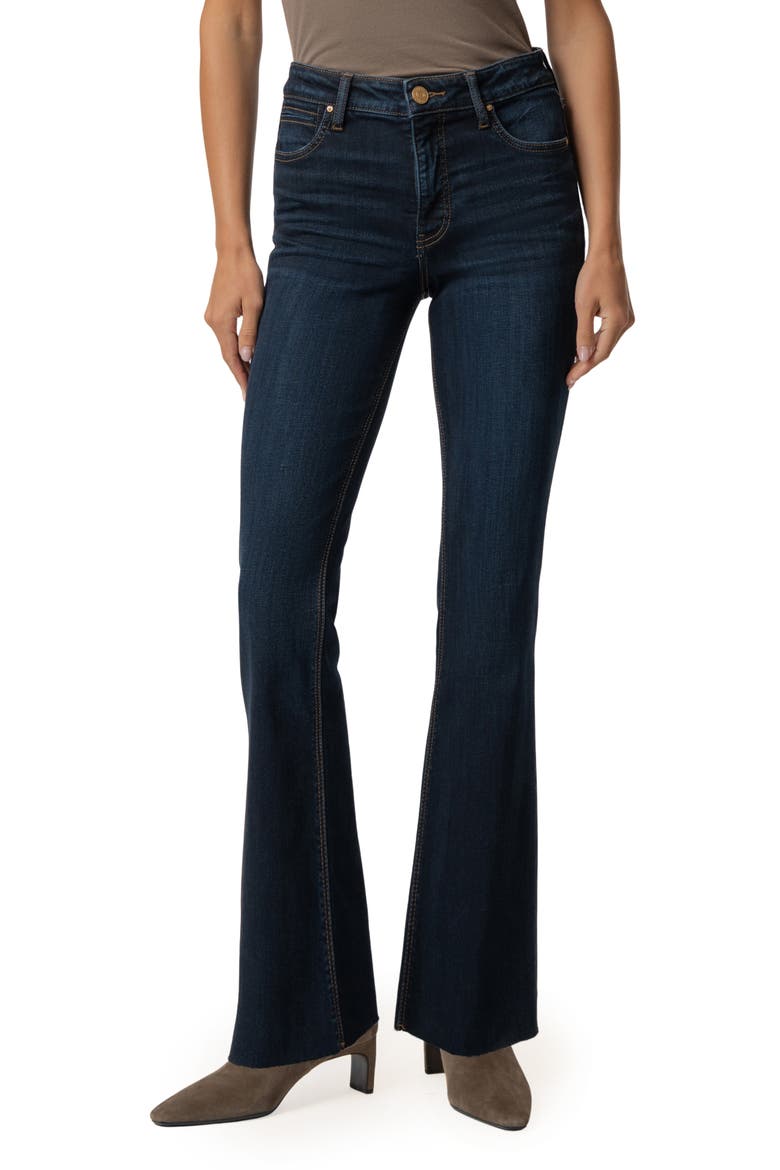 Ana Fab Ab High Waist Flare Jeans, Main, color, WAVE