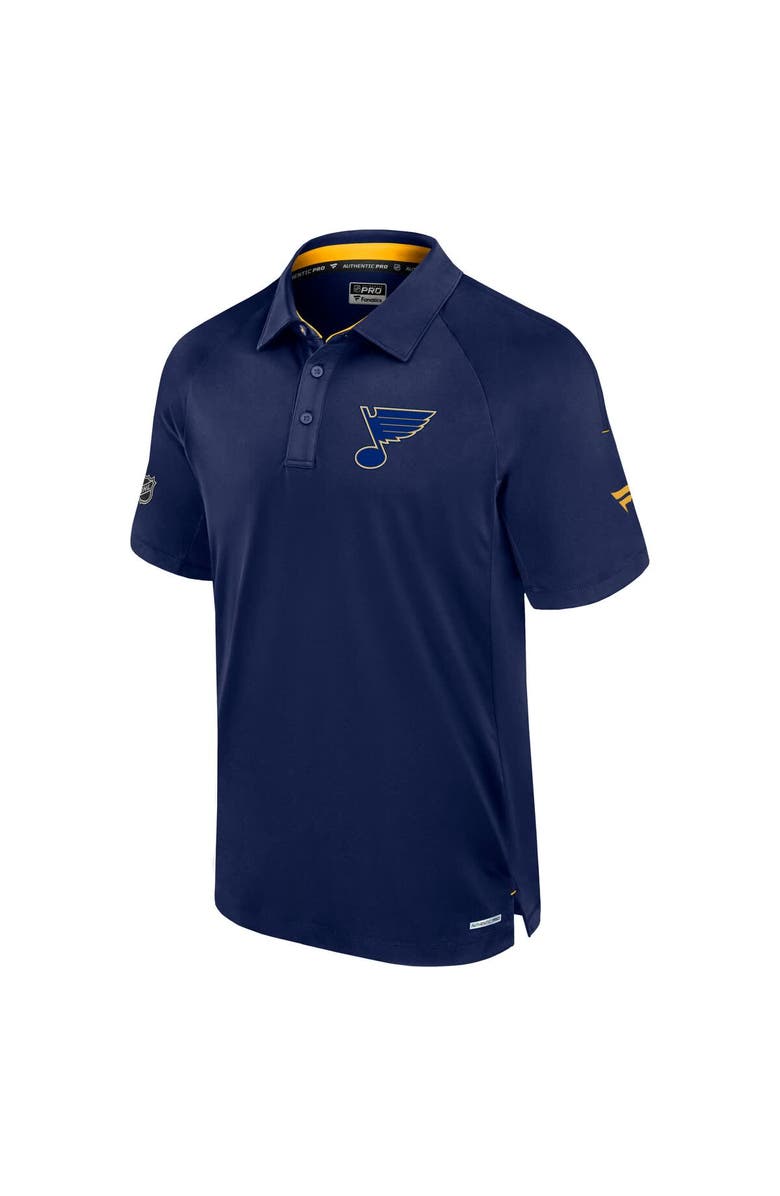 FANATICS Men's Fanatics Navy St. Louis Blues Authentic Pro Rink Polo, Alternate, color,