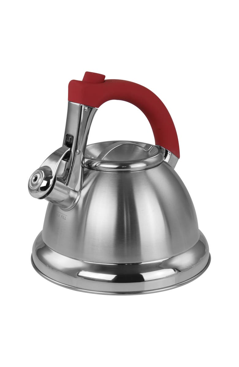 Mr. Coffee 1.8 quart Stainless Steel Whistling Tea Kettle, Main, color, Metallic Silver