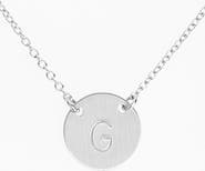 Nashelle Sterling Silver Initial Disc Necklace