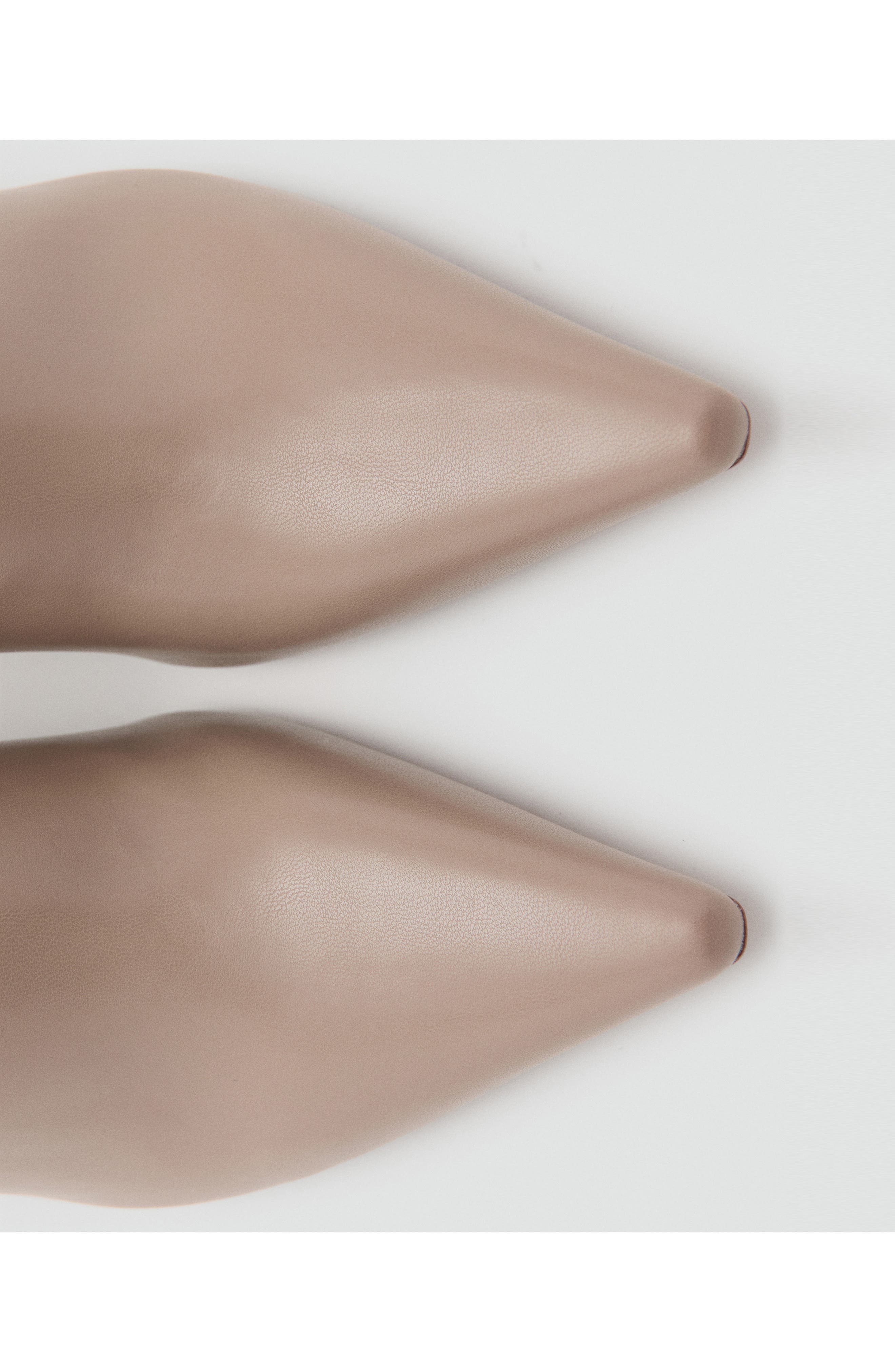 MANGO Cobo Block Heel Bootie, Alternate, color, Ecru