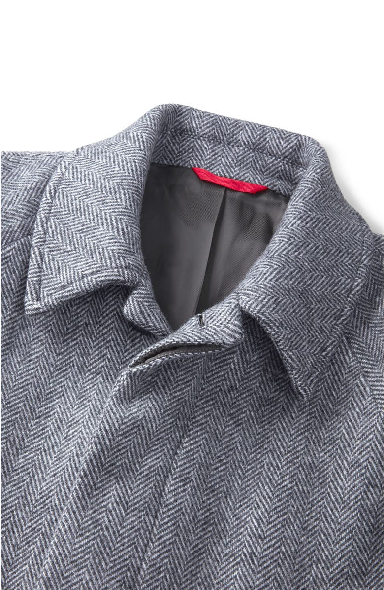 Aubin Dawes Wool Blend Overcoat, Alternate, color, Grey Herringbone