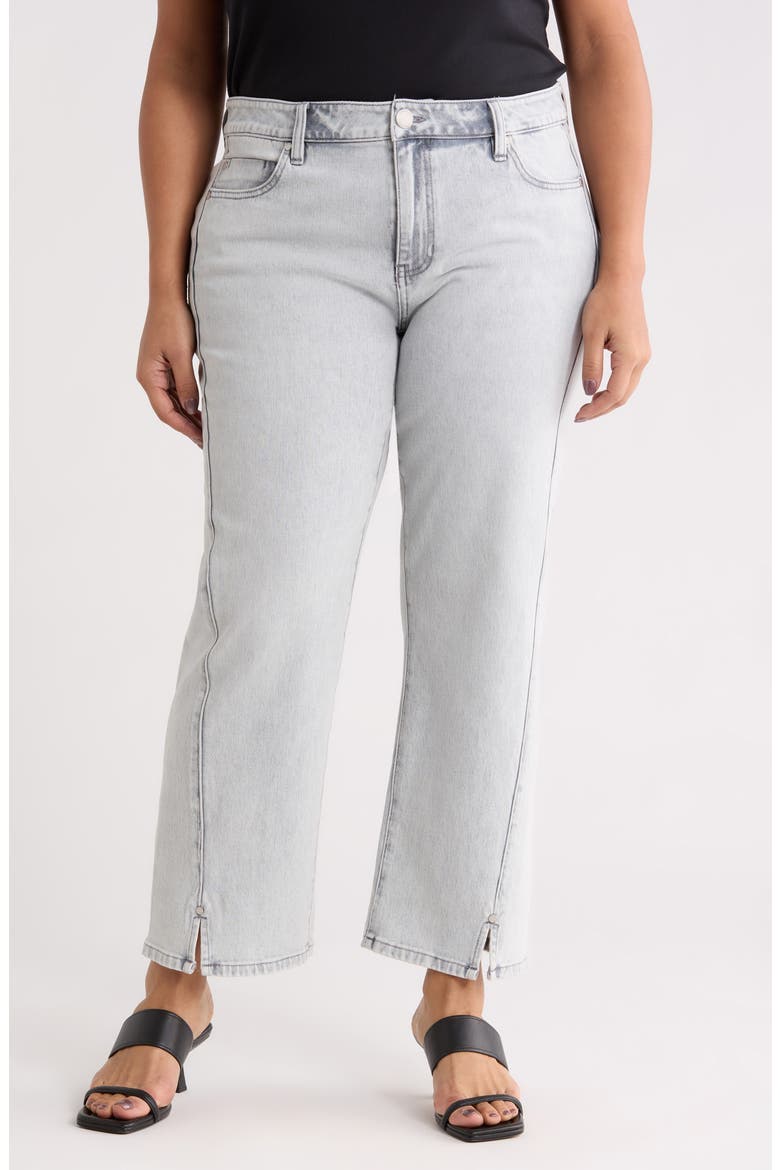 Kennedy High Waist Straight Leg Jeans, Main, color, ALPINE GREY