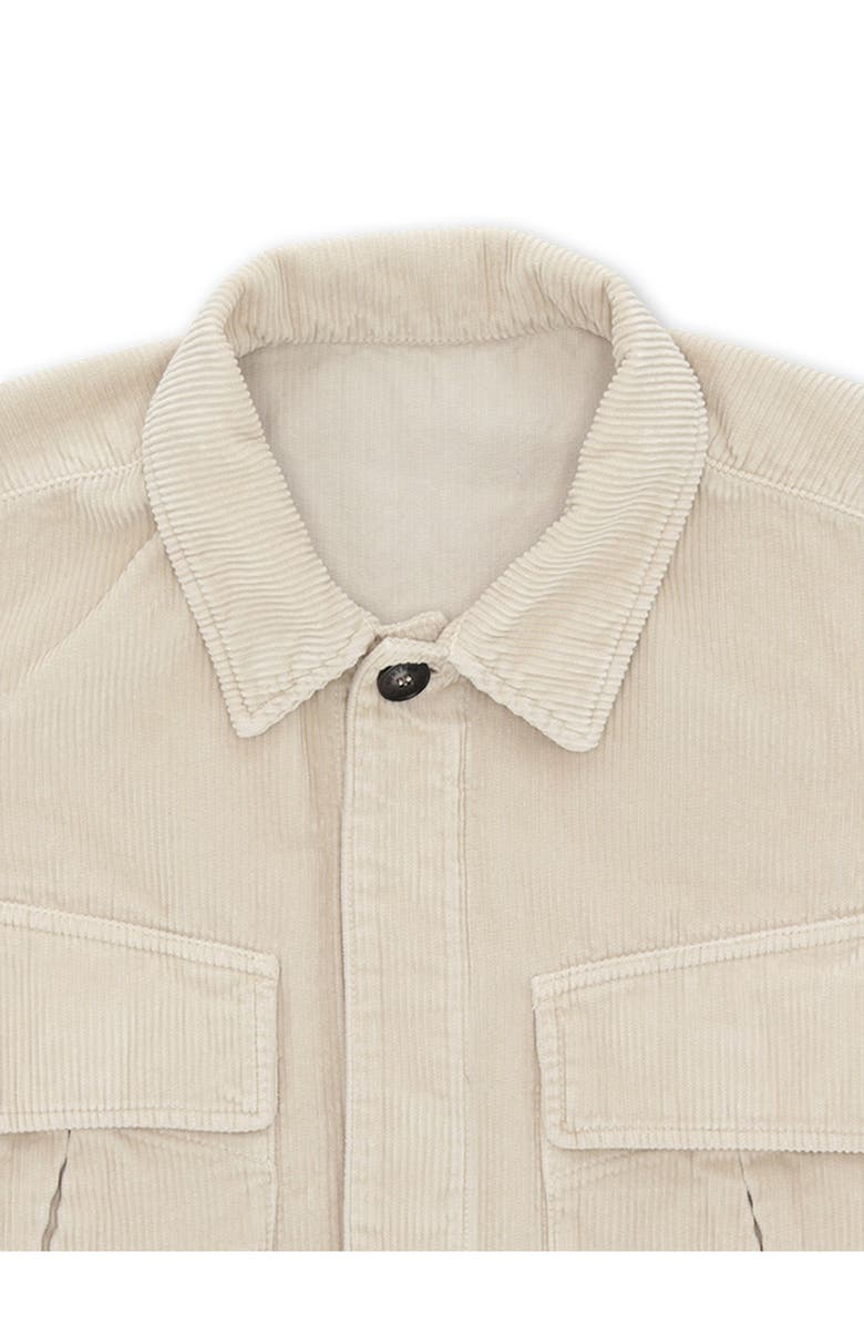 Fortela Short Corduroy Overshirt, Alternate, color, Milk
