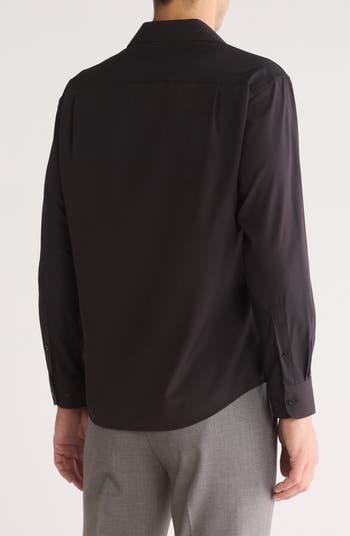 Slim Fit Solid Dress Shirt