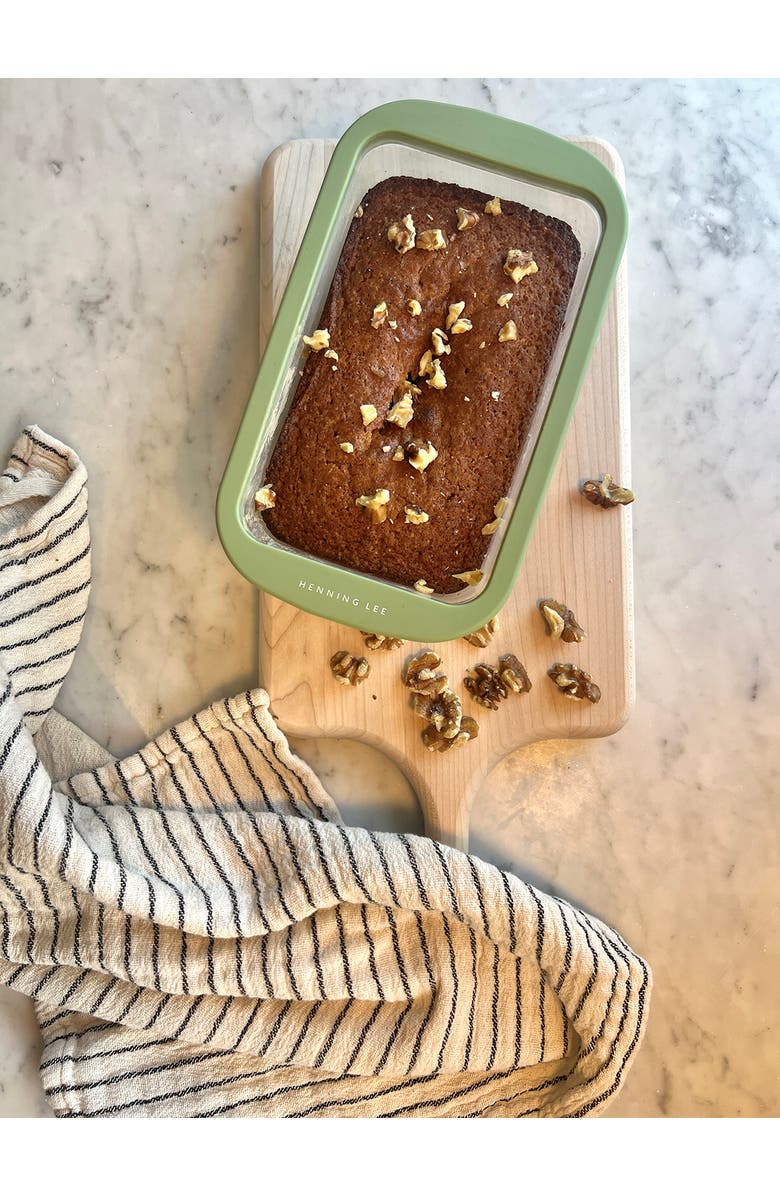 Henning Lee Look and Cook Clear Silicone Loaf Pan, Moss, Alternate, color, Moss