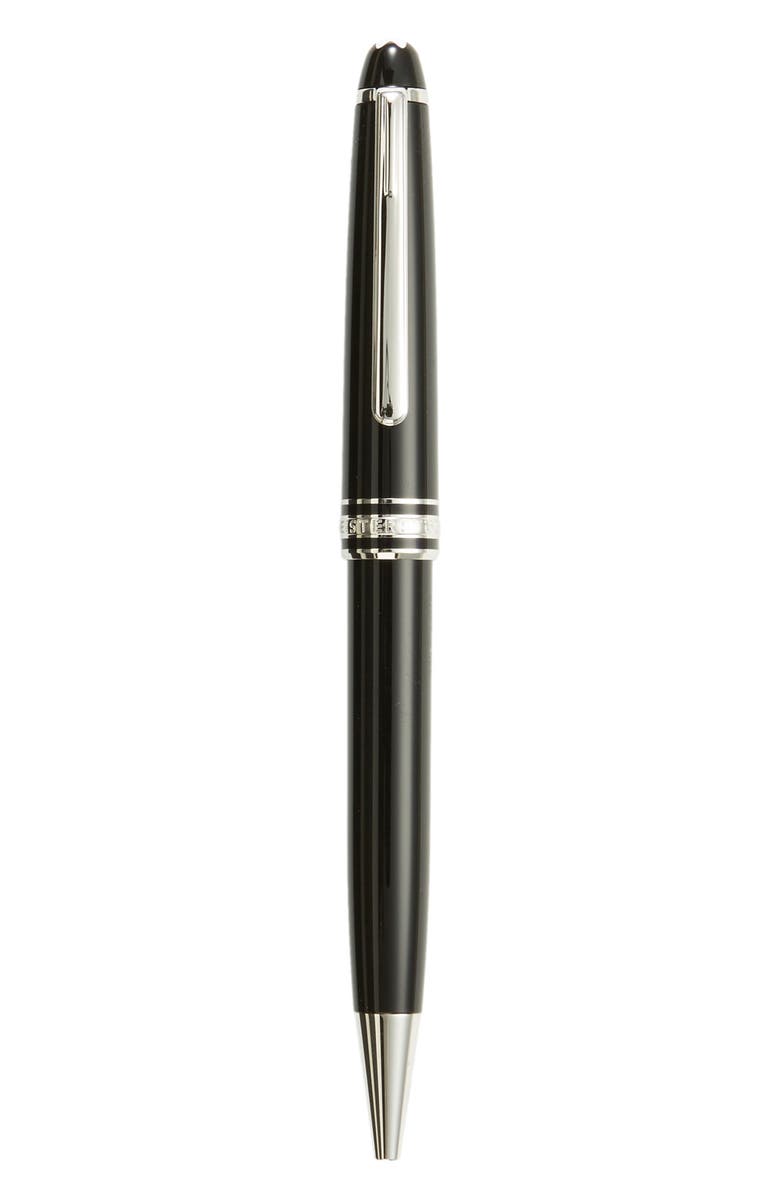 Montblanc Meisterstück Platinum Coated Classique Ballpoint Pen, Main, color, Black