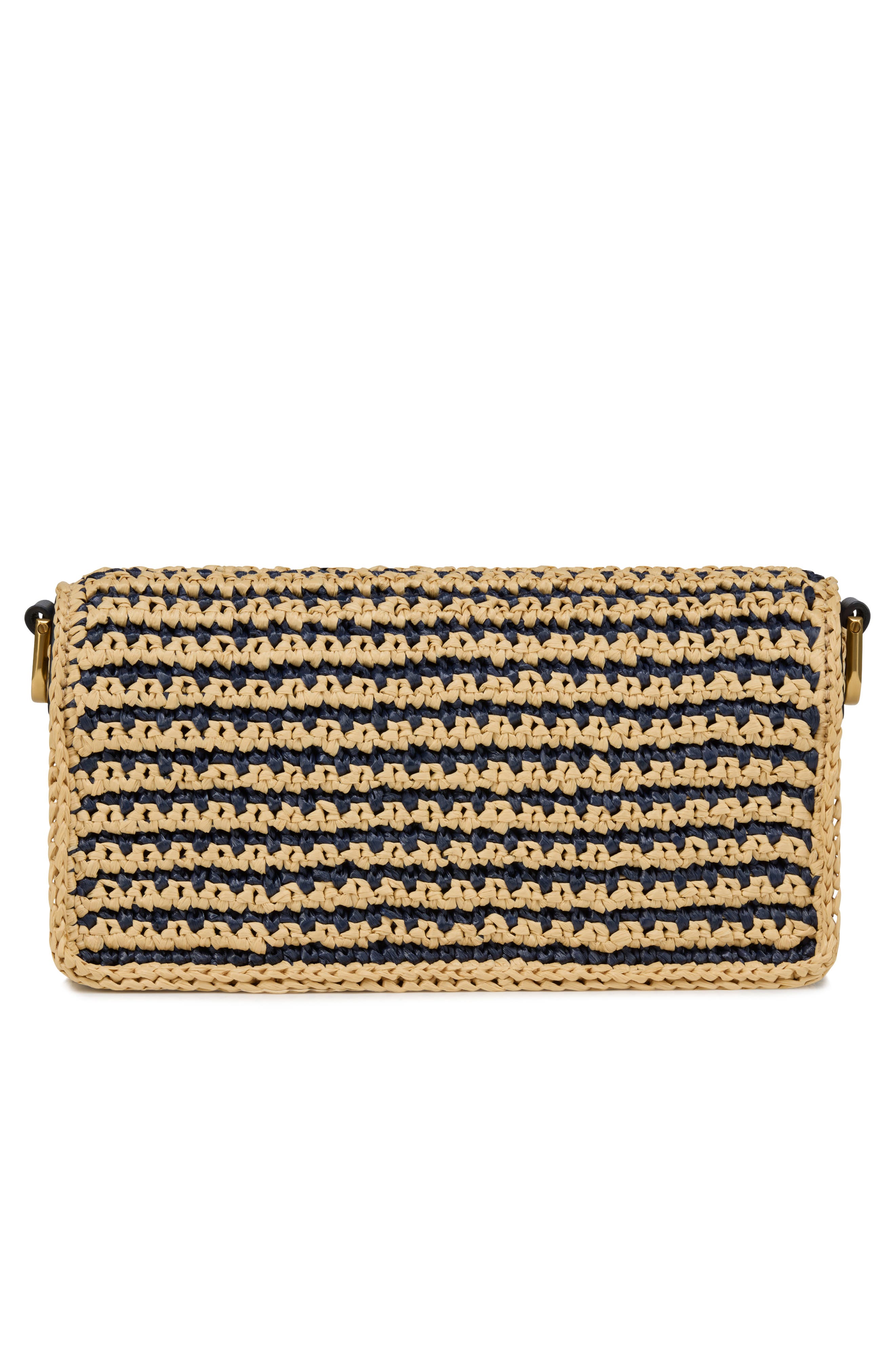 Christian Louboutin Mini Bettina Raffia Clutch, Alternate, color, 3373 Naturel/Last Night