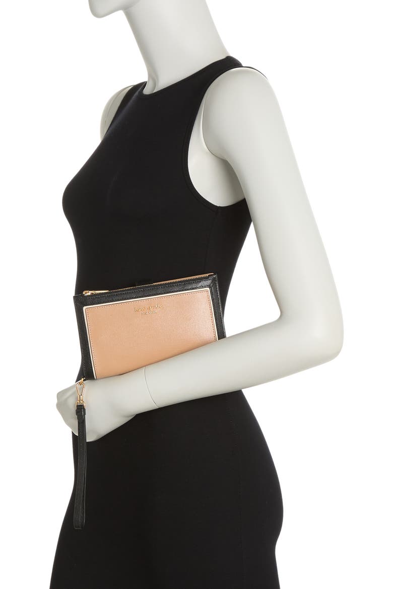 morgan colorblocked phone wallet, Alternate, color, CAFE MOCHA MULTI