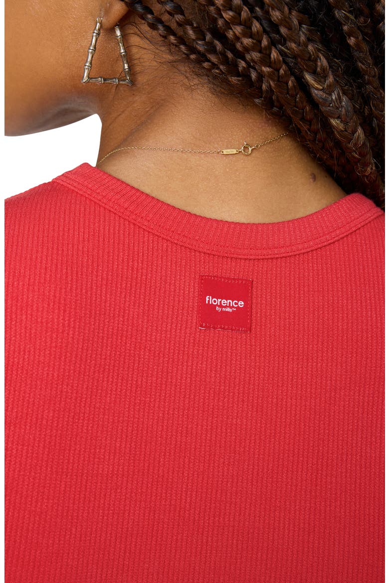 Softie Seamless Rib Baby Tee, Alternate, color, SCARLET