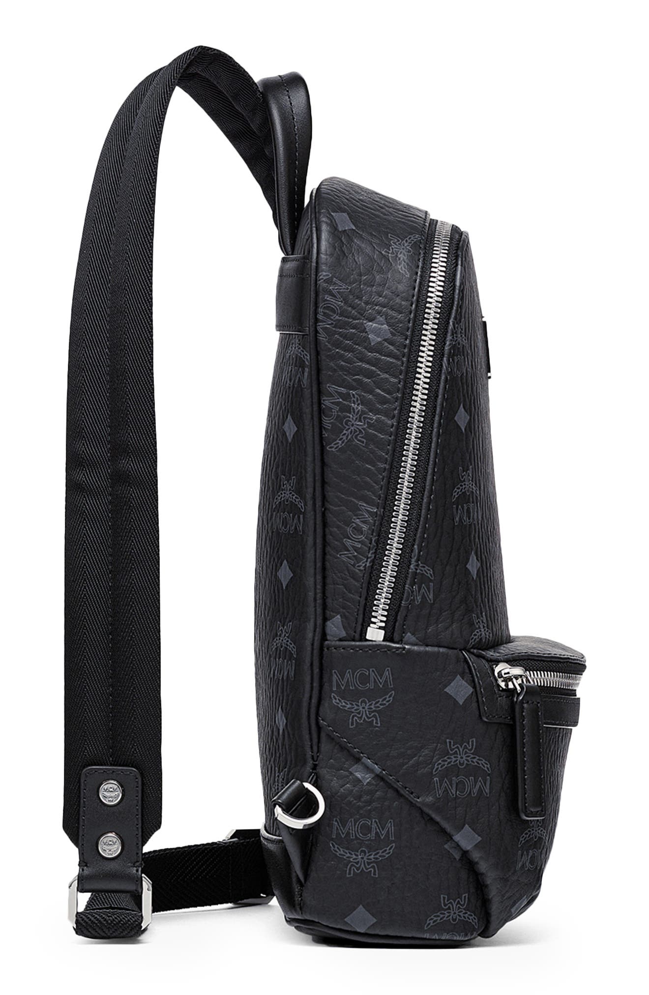 MCM Small Klassik Visetos Sling Style Backpack, Alternate, color, 