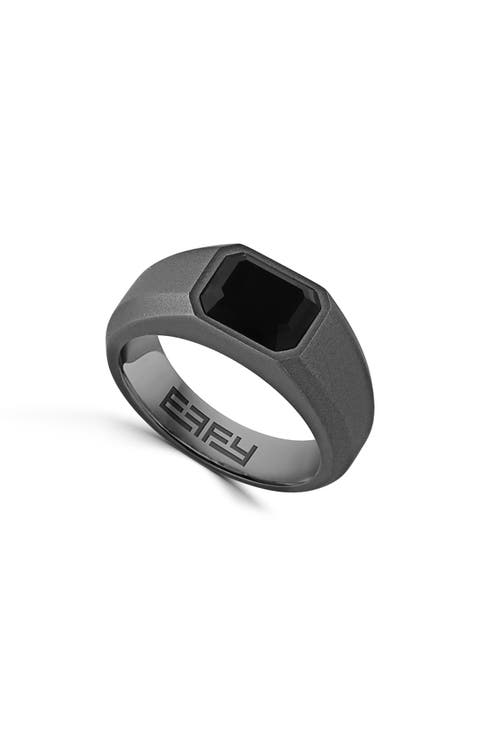 Titanium Onyx Ring