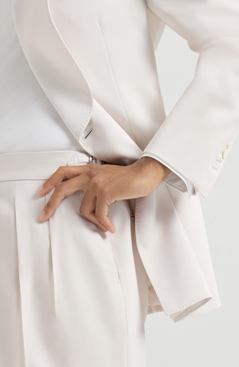 Brunello Cucinelli Délavé silk twill tuxedo, Alternate, color, Panama