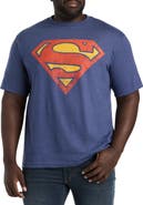 True Nation by DXL Big & Tall Classic Superman Logo Graphic Tee