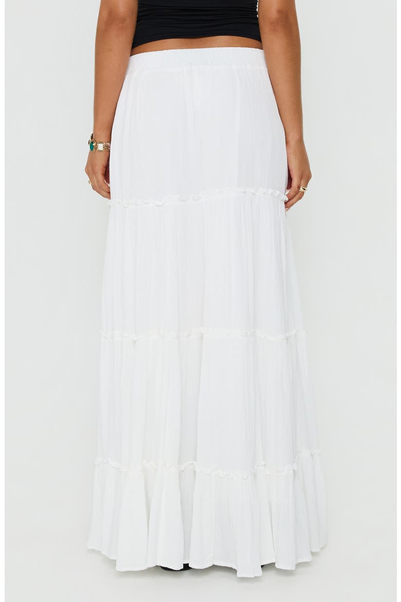 Miriah Tiered Maxi Skirt, Alternate, color, WHITE